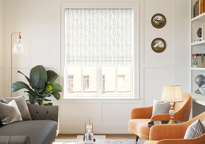 Boughton Faux Silk, Nectarine - Motorised Roman Blind - Image 3